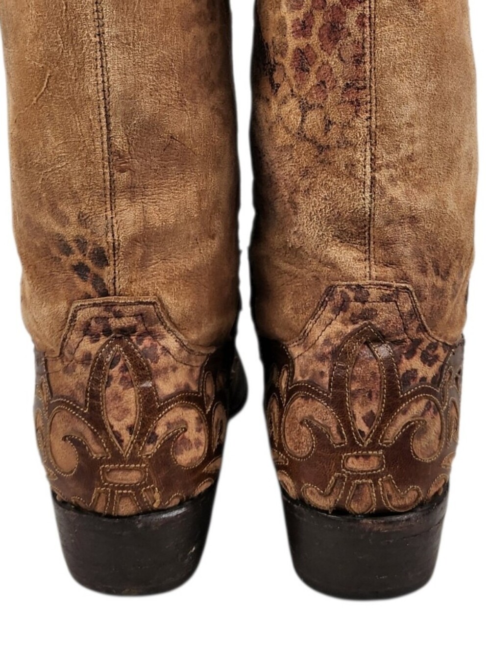 Old Gringo Linda L1025-4 Leather Cheetah Brown Tan Western Boot Womens Size 7.5B - Picture 11 of 14